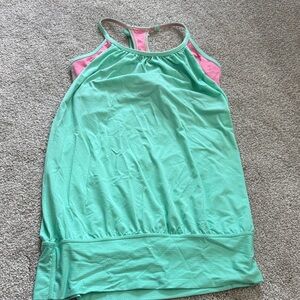 Mint Green and Pink Tank Top